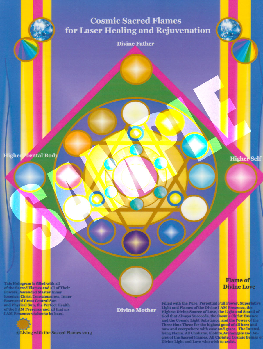 Cosmic Sacred Flames for Laser Healing and Rejuvenation